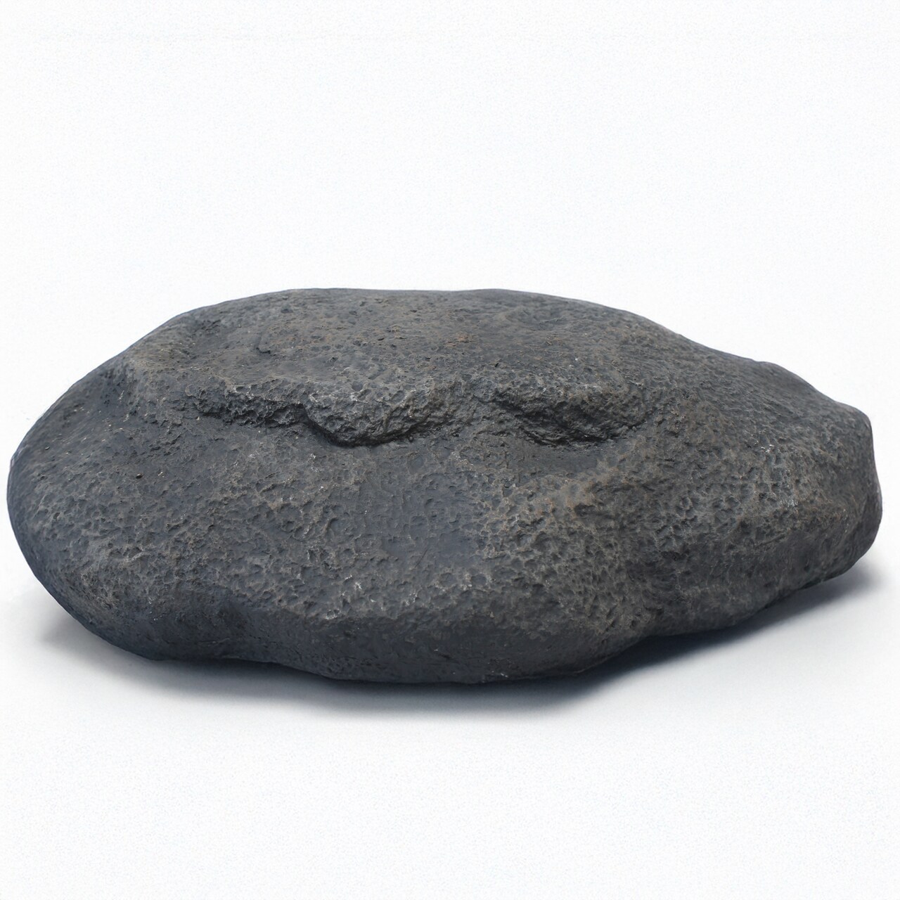 Decorative Outdoor Weather-Resistant Artistic Artificial Faux Stone Rock, Garden Patio Granite Grey Fiberglass Stone